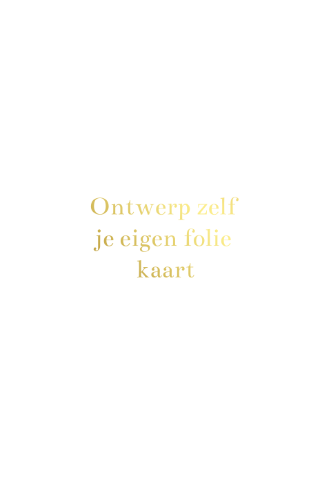 Staand blanco folie kaart enkelzijdig