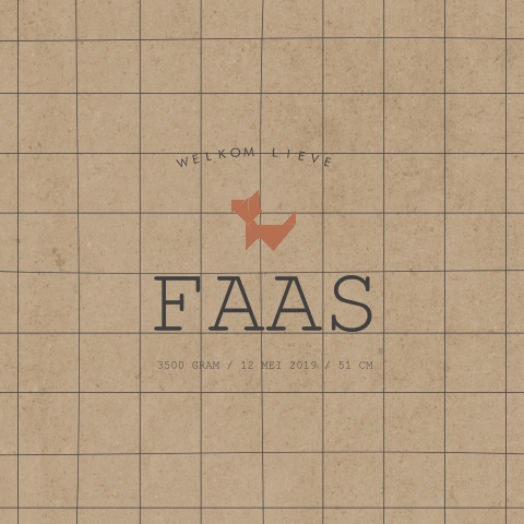 Geboortekaartje Faas