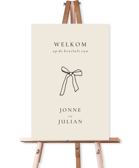 Welkomsbord strik