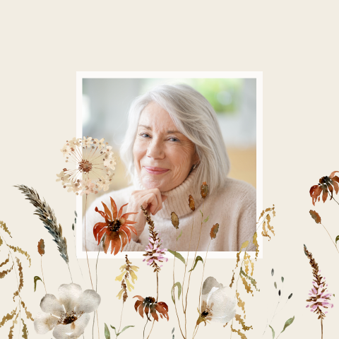 Dankbetuigingskaart met eigen foto en bloemen