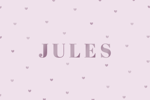 Geboortekaartje meisje met kleine hartjes paarse lila UV spotlak
