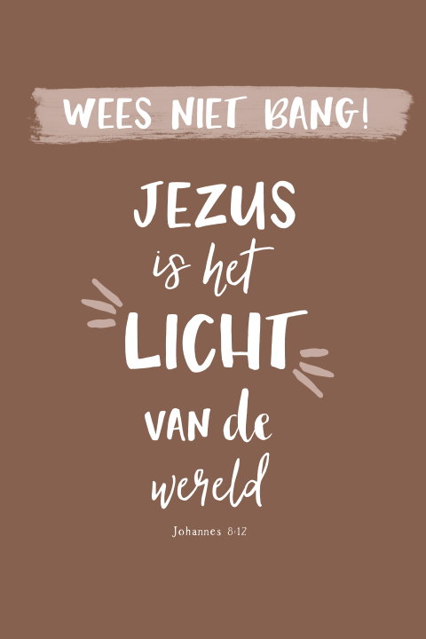 Poster Jezus is het licht van de wereld Halloween pannenkoekenfeest