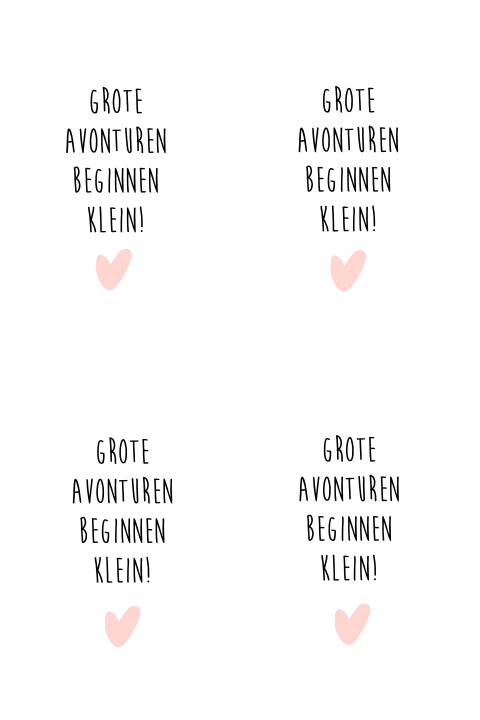 DIY tekst labeltjes