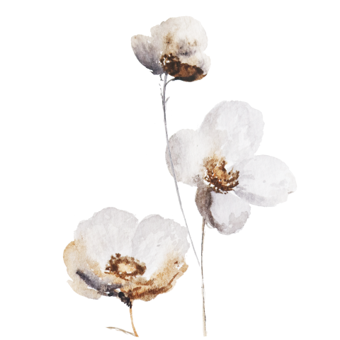 Sluitzegel sticker voor geboortekaartje trouwkaart met bloemen