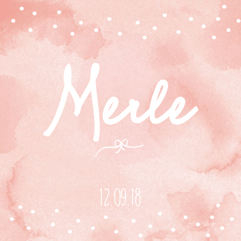 Lief watercolor kaartje voor een meisje