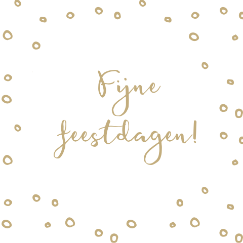 Kerstkaart met gouden sneeuw