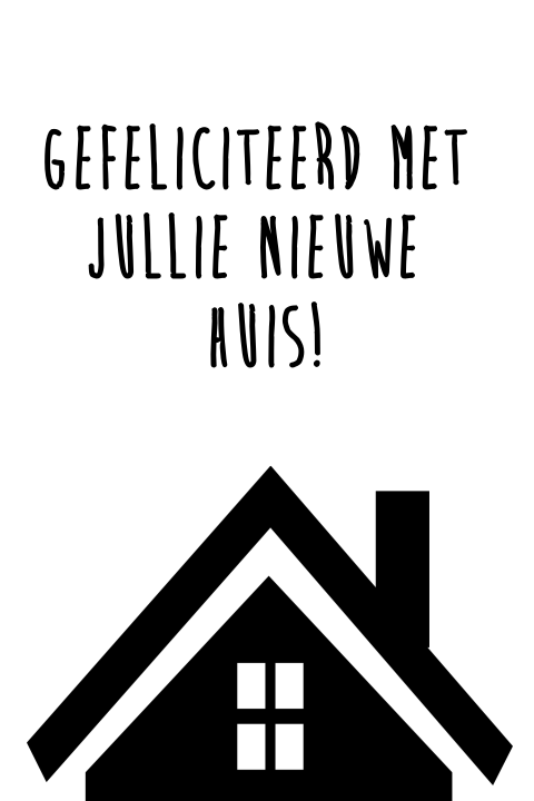 felicitatie kaart bij verhuizen