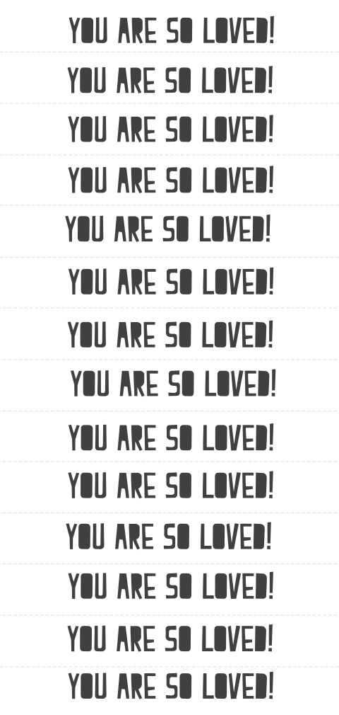 DIY labelkaartje 1,5x10cm, 14st You are so loved!