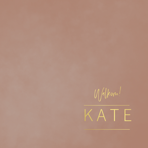 Minimalistische poster voor meisje roest oranje en goudfolie