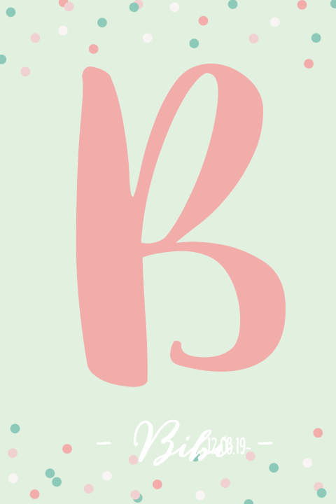 Letterkaart met toffe kleuren
