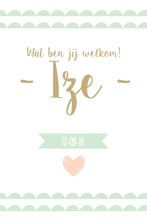 Lief pastelkleurig kaartje