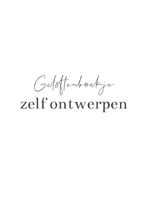 Geloftenboekje om zelf te ontwerpen in de stijl van jullie bruiloft