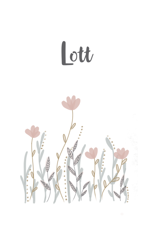 Lief geboortekaartje met veldbloemen voor een meisje