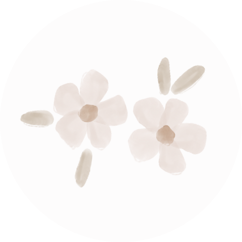 Sluitsticker wit met lieve klassieke roze bloemetjes in watercolour
