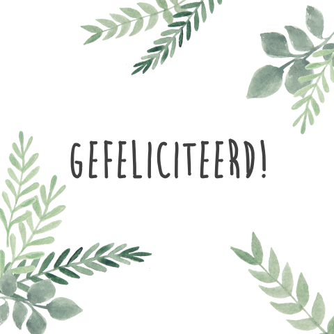 Bohemian felicitatie kaartje