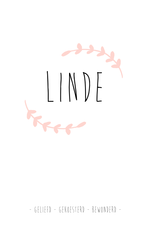 Lief en rustig geboortekaartje voor een meisje