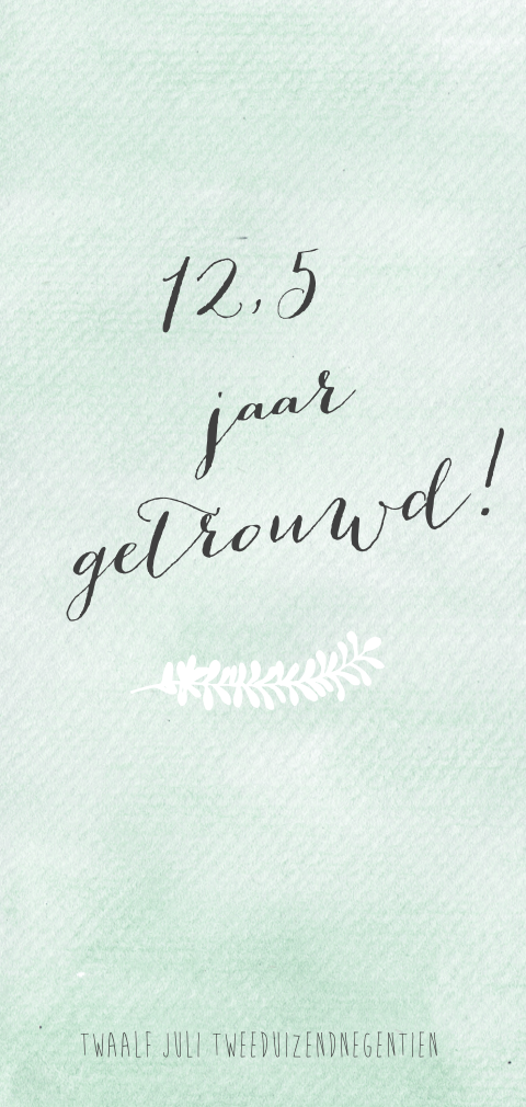 Jubileum kaart met watercolor achtergrond