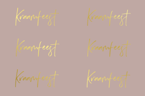 Kraamfeest kaartjes DIY met goudfolie