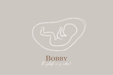 Minimalistische poster jongen meisje babykamer met lijntekening echo