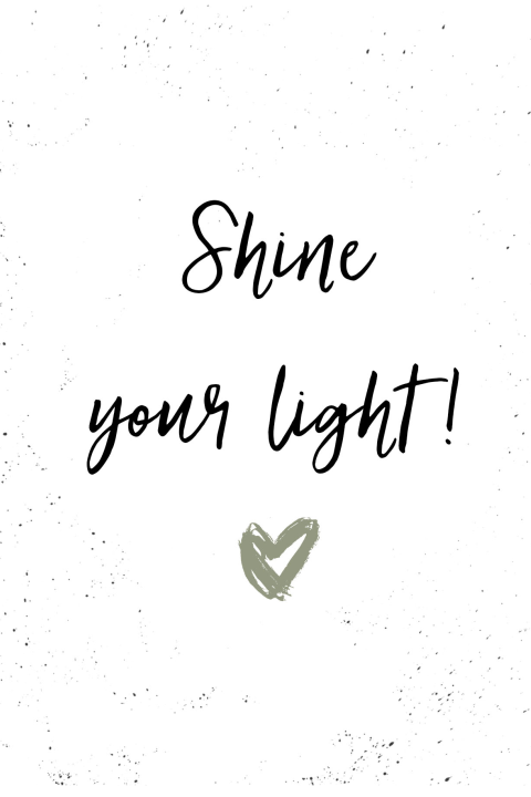 Kerstkaart christelijk Shine your light
