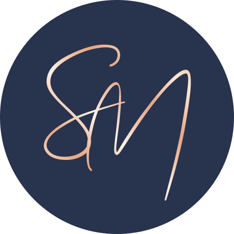 Sluitsticker rond voor trouwkaart met rose folie initialen
