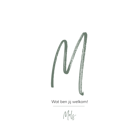 Minimalistische geboortekaart voor een jongen