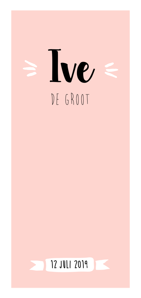 Stoer kaartje met label