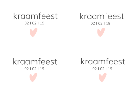 Label geboortekaartje voor babyborrel