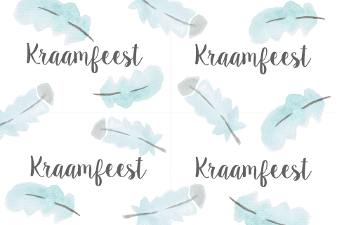 Label geboortekaartje kraamfeest jongen