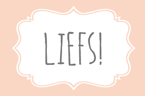 Wenskaart met liefs