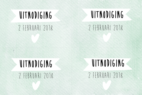 DIY extra uitnodiging bij trouwkaart