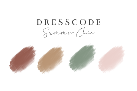 Dresscode kaartje summer chique voor gasten op jullie bruiloftsfeest