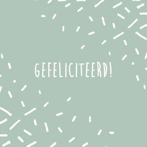 Felicitatie kaart met confetti