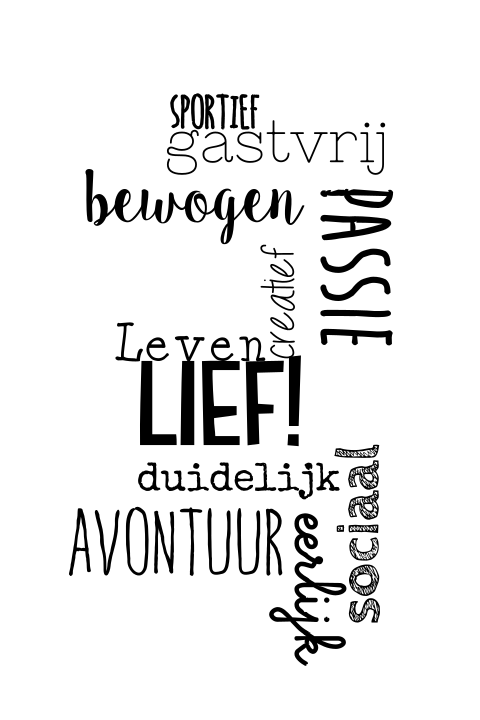 Wenskaart met mooie en lieve woorden