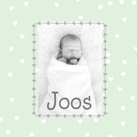 Lief geboortekaartje met foto