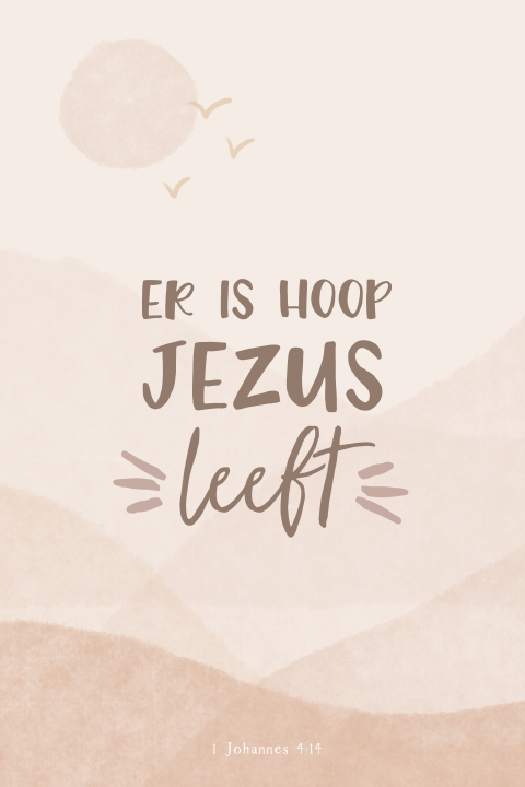 Poster Pasen Jezus leeft