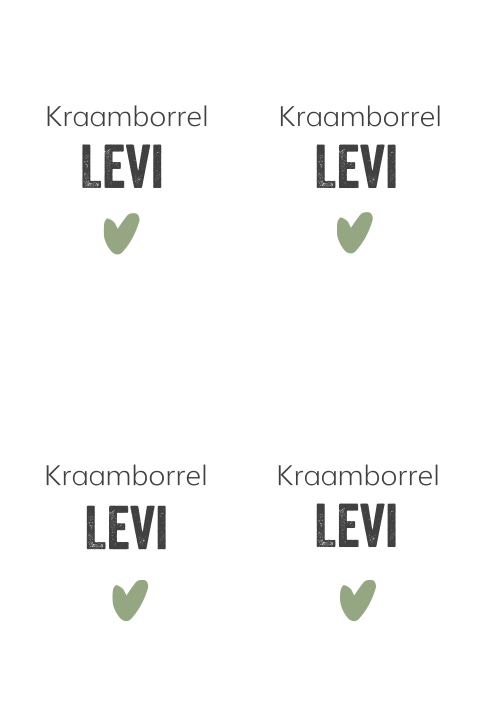 DIY kraamborrel kaartjes