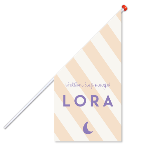 geboortevlag verticale lijnen minimalistisch disign