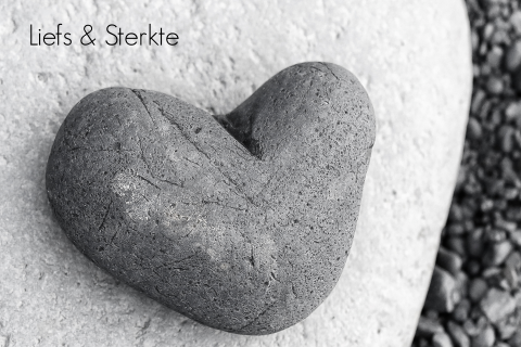 Condoleancekaart hart steen
