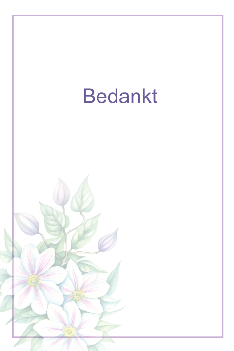 Bedankkaart clematis