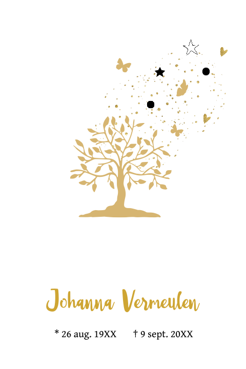 Bidprentje silhouet levensboom
