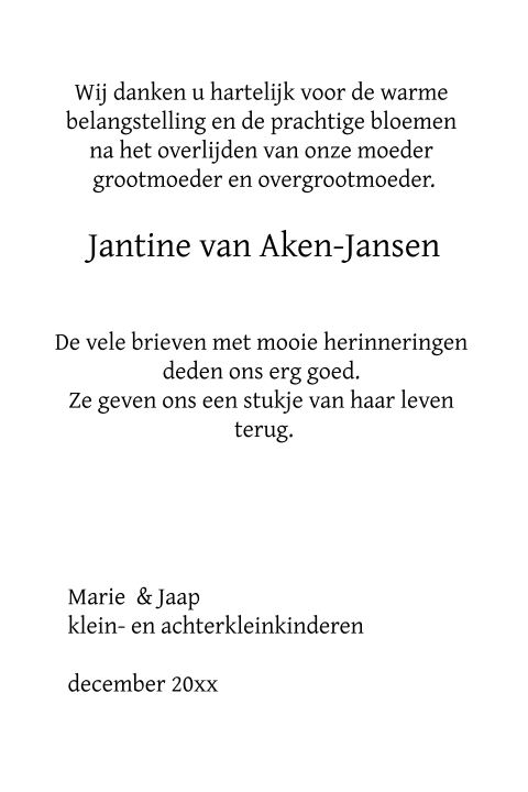 Kaart binnenkant