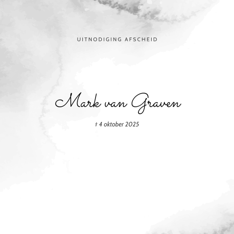 Rouwkaart grijs marmer modern