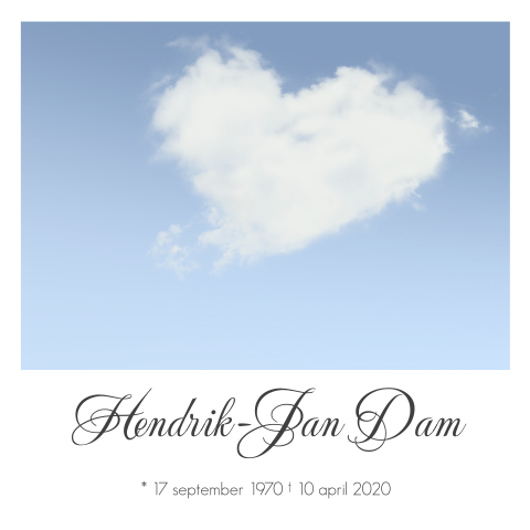 Moderne herinneringskaart man of vrouw met lucht en hartjes wolk