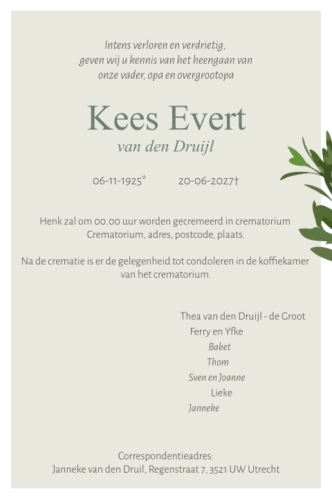 Kaart binnenkant