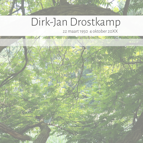 Moderne warme herinneringskaart met mooi groen bos