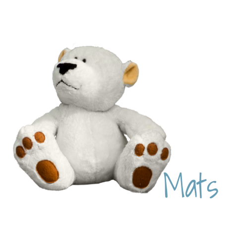 Rouwkaart voor een baby en kind met een knuffel beer