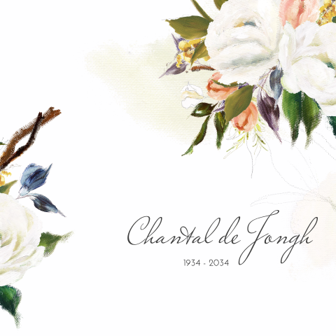 Rouwkaart bloemen watercolor