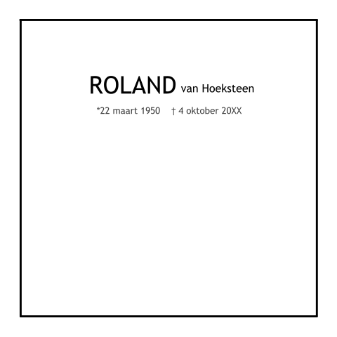 Traditionele herinneringskaart maken met zwarte rouwrand