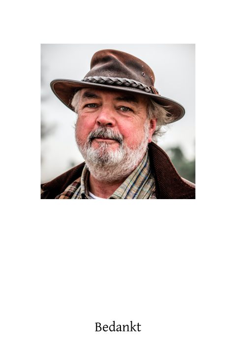Eenvoudige bedankkaart met ruimte voor een eigen foto